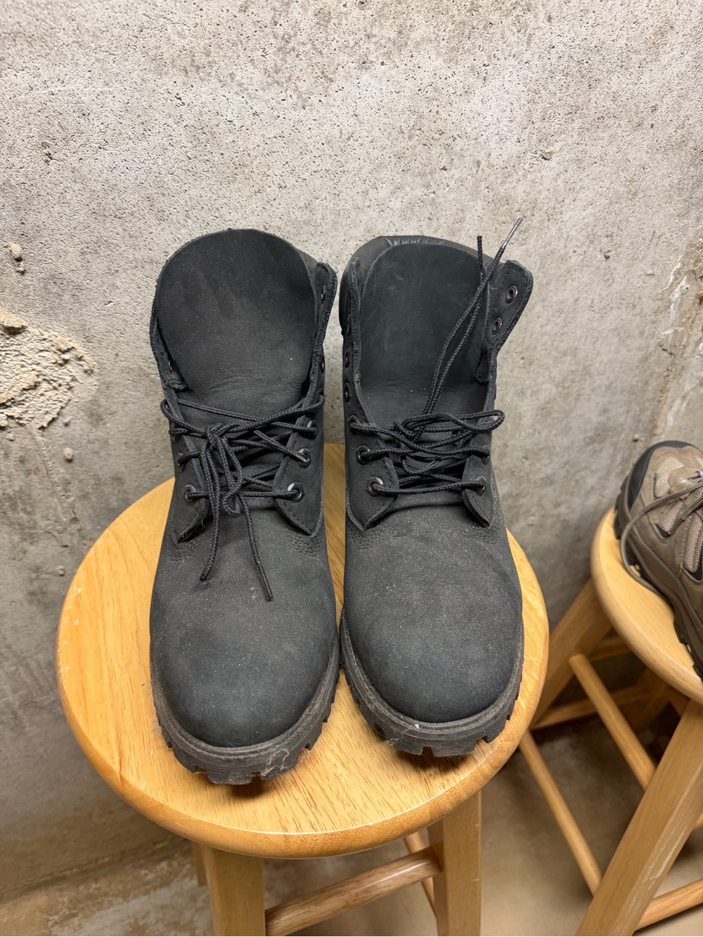 Men's Black Timberlands Size 9